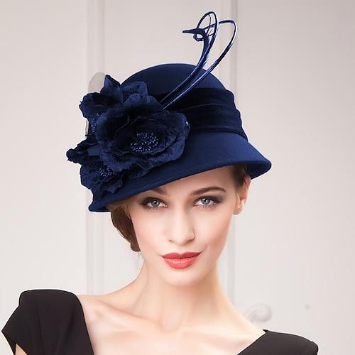 Mode Damen Wolle Partei / casual / Outdoor Hut mit Blumen (mehr Farbe)