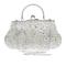 weiße Abend-Clutch mit Perlen für Damen – Vintage-Handtasche mit Paillettenstickerei für Hochzeiten, formelle Anlässe und Cocktailpartys