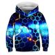 Kinder Jungen 3D Schwindel Hoodie Langarm optische Täuschung Drucktasche grün rot gelb Kinder Tops Mode Hoodie