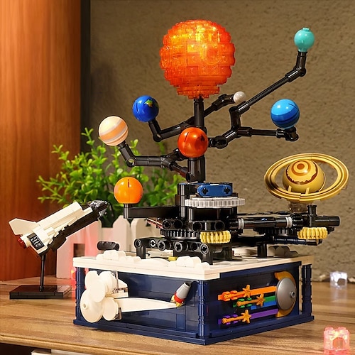 Solar System Puzzle Bausteine Spielzeug Bildungs-Spielzeug für Jungen Grundschule Geburtstagsgeschenk Bildungsmodell Weihnachtsgeschenk Image