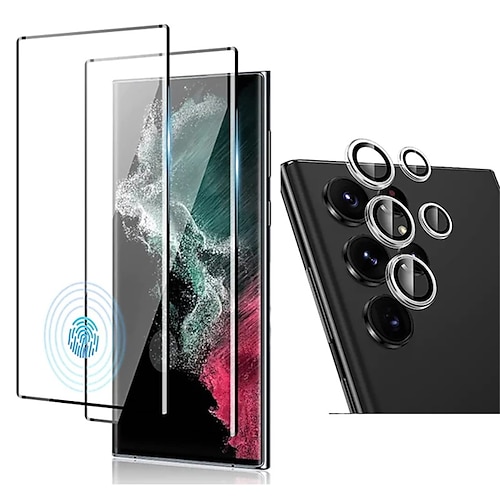 2 Sätze Schutzfolie Kamera Schutzfolie Für Samsung Galaxy S25 Ultra S25 Ultra Plus S24 Ultra Plus S23 S22 S21 S20 Plus Ultra Note 20 Ultra 10 Plus Gehärtetes Glas 9H Härte Anti-Fingerprint High Image
