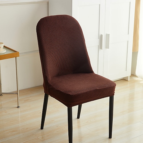 Stuhlbezug weiß grau für Esszimmerstuhl waschbar abnehmbarer Stuhlbezug Stuhlhussen Party Home Hotel Schonbezug Sitzbezug Esszimmerstuhl Image