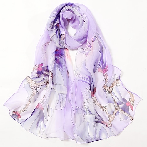 Blume Sommer Frauen dünnen Stil Schal Bandana weichen Bandana weiblichen eleganten Schal Hijab Haarschals Strandschal Image