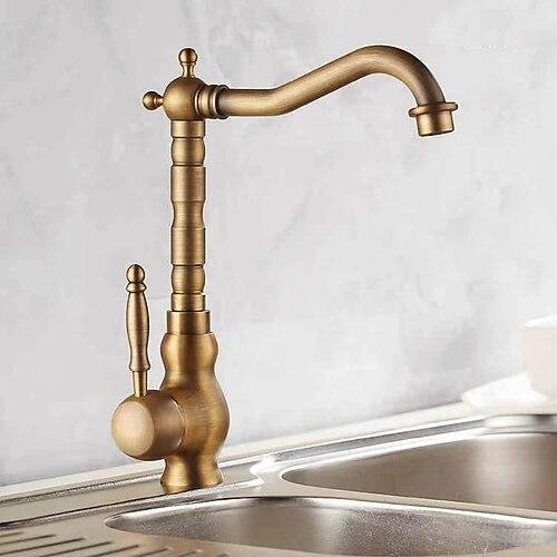 Waschbecken Wasserhahn Kupfer / Centerset Waschbecken Wasserhahn Einhand-Einloch-Badarmaturen mit kaltem und heißem Wasser