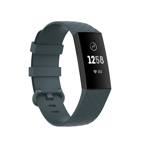 Smartwatch-Band für Fitbit Charge 4 / Charge 3 / Charge 3SE Weiches Silikon Smartwatch Gurt Metallverschluss Verstellbar Atmungsaktiv Sportarmband Ersatz Armband Image