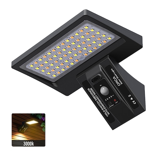 Solar Wandleuchten Outdoor IP65 wasserdicht mit Fernbedienung Bewegungssensor Straßenleuchte für Hof Garage Garten Korridor Image