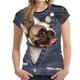 Mädchen 3D Tier Katze Hund T-Shirt Kurzarm 3D-Druck Sommer Frühling Aktiv Modisch Kuschelig Polyester kinderkleidung 3-12 Jahre Outdoor Täglich Regular Fit