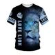 King T-Shirt Mens 3D Shirt For Birthday Black Summer Polyester Men'S Unisex Tee Tiger Graphic Prints Crew Neck White SilverGolden Yellow 3D Outdoor Street