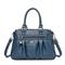 Damen Handtasche Boston-Tasche PU-Leder Täglich Festtage Reißverschluss Hohe Kapazität Wasserdicht Langlebig Feste Farbe Weinrot Schwarz Blau