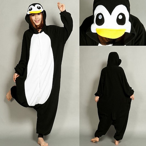 Karnevalskostüm Tier Pinguin Zeichentrick Karneval Kigurumi-Pyjamas Ausgefallene Kostüme Onesie-Kostüm Warm Lustiges Kostüm Bequem Kinder Erwachsene Unisex Männer und Frauen Weihnachten Halloween