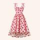 Retro Vintage 1950s Kleid A-Linie Kleid Swing-Kleid Mittag Damen Frucht Verabredung Kleid