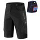 WOSAWE Herren Fahrradunterwäsche Radfahren MTB Shorts Polyester Fahhrad Gepolsterte Shorts / Gämse Mountainbike Shorts Unten Atmungsaktiv Sport Volltonfarbe Schwarz / Rrot / Grün / schwarz / Bule