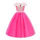 Schlafende Schönheit Die Schöne und das Biest Märchen Prinzessin Ziemlich Blumenmädchen Kleid Motto-Party-Kostüm Tüll-Kleider Mädchen Film Cosplay Cosplay Halloween Gelb Fuchsie Pink (mit Zubehör)