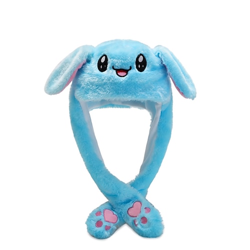 Ostergeschenk: Leuchtender Plüschhasenhut mit beweglichen Ohren, lustiger Hasenhut mit leuchtenden, beweglichen Ohren, ideal für Cosplay, Festivals und Partys. Geeignet für Kinder von 5 bis 18 Jahren und Erwachsene.