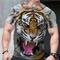 Herren Grafik Tiermotiv Tiger T Shirt T-Shirt Kurzarm T-Shirt 3D-Druck Rundhalsausschnitt Hemd Vintage Mode Designer Outdoor Lässig Täglich Schwarz Weiß Braun Frühling Sommer Bekleidung S M L XL