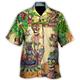 Herren-Hemd-Set Button-Down-Oberteile Kurzarm Outdoor Straße Cartoon Turndown Regenbogen Mode Hawaiianisch Komfortabel Strand / Sommer / Sommer