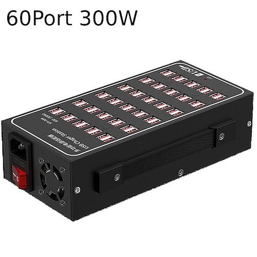 Multi-USB-Ladegerät, USB-Schnellladestation, universeller Carregador Portatil für iPhone 15, Samsung, Xiaomi, iPad, Tablet 10/20/30/40/50/60 Port Image