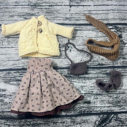 Waldorfpuppe Wechselkleidung Materialtasche Persönlichkeitsset Waldorf handgemachte Muppet Puppe für Weihnachtsgeschenke Image