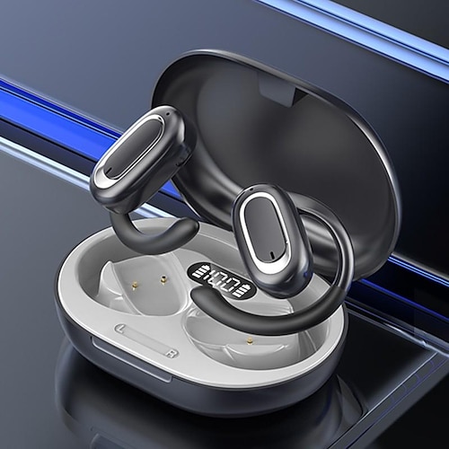 OWS Drahtlose Bluetooth Ohrhörer Sport Ohrhaken Headset Touchsteuerung Over-Ear Kopfhörer mit Ladekoffer Image
