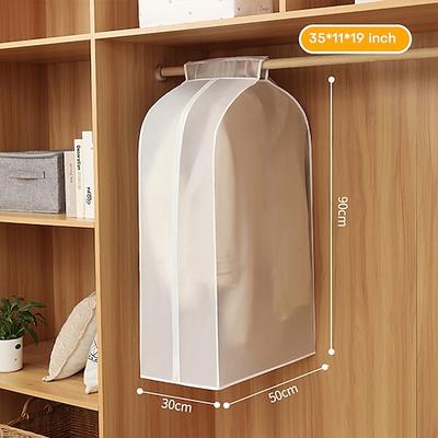 Kleidersäcke Staubschutzhülle PEVA-Kleiderhülle transparente Kleideraufbewahrungstasche zum Aufhängen von Kleidung Premium-verdickter Kleiderorganizer feuchtigkeitsbeständige staubdichte Kleiderhülle Image