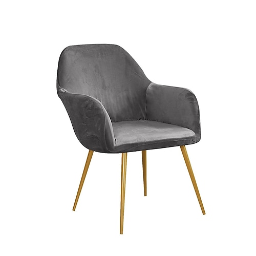 Ohrensesselbezug Samtgrau Sofasessel Schonbezug für Bar Kaffee Terrasse Garten waschbar abnehmbar Party Home Hotel Image