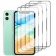 [4 Packung] Schutzfolie Für Apple iPhone 15 Pro Max Plus iPhone 14 Pro Max 14 Plus 13 12 11 Pro Max Mini SE Hartglas 9H Härtegrad Anti-Fingerprint High Definition (HD) Kompatibel mit 3D