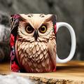 3D-Eulen-Tassen, lustige 3D-Tiere-Tasse, kreative Raumdesign-Mehrzweckbecher, Tierliebhaber-Kaffeetasse, niedliche Tasse Keramik-Kaffeetassen, coole Geburtstags-Weihnachtsgeschenke für Frauen und