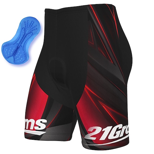 Herren Geometrisch Radsport-Radhose: Fahrradhose Fahrradshorts Fahhrad Shorts Hosen Mountainbike MTB Straßenradsport Sport 3D-Polster Radfahren Schnelltrocknend Reflektierende Streifen Schwarz Gelb Image