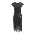 Brüllen 20s 1920s Ballkleider Cocktailkleid Vintage-Kleid Flapper Kleid Kleid Cocktailkleid Ballkleid Halloween Kostüme Knie-Länge Der große Gatsby Charleston Damen Pailletten Quaste Hochzeit Party