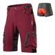 Arsuxeo Herren MTB Hosen Radlerhose Fahrradhose Fahrradshorts Fahhrad Kurze Hose Hosen / Regenhose entspannte Passform MTB Mountain Rennrad Sport 3D-Pad Atmungsaktiv Schnelltrocknend