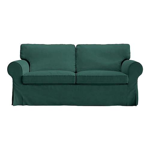 2-Sitzer Sofa Bezug oder Ektorp 2-Sitzer Schlafsofa Bezug mit Kissenbezügen und Rückenlehnenbezügen Ektorp Couchüberzug waschbarer Möbel-Schutz Image