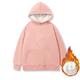 Damen Hoodie Sweatshirt Kapuze Zur Seite fahren Sherpa Innenfutter aus Fleece Feste Farbe Strasse Casual Schwarz Gelb Rosa Warm Fuzzy Sherpa-Fleece Kapuzenpullover Langarm Oberteil Mikro-elastisch