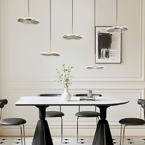 Deckenpendelleuchte 3/4/5/6 Kopf moderne kreative Lotusblatt Büro Rezeption Kronleuchter Licht Luxus Bar Rezeption Esstisch Beleuchtung 110-240V Image