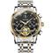 OLEVS Herren Mechanische Uhr Kalender Luxus Wasserdicht Mode Automatische Selbstaufziehende Mondphase Leuchtende Edelstahl Armband Uhr