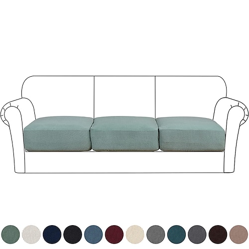 Stretch-Sofabezüge, burgunderfarben, Sofa-Sitzkissenbezug für Hunde und Haustiere, Sofabezug für Zweisitzer, L-Form, 3-Sitzer, Sessel, waschbarer, langlebiger Sofaschutz Image