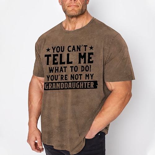 Herren Übergröße T Shirt Groß und hoch Graphic Rundhalsausschnitt Bedruckt Kurzarm Frühling Sommer Modisch Strassenmode Basic Komfortabel Casual Sport Oberteile Image