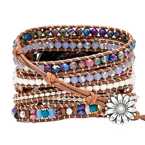 Uhrenarmband für Samsung Galaxy Watch 5 40/44mm Watch 4 Classic 42/46mm Watch 4 40/44mm Watch 3 45mm Watch 46mm Stoff Ersatz Gurt Handgemacht Mehrlagig Geflochten Schmuck Armband Armband Image