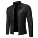 Herren Jacke Lederjacke Kunstlederjacke Freizeitjacke Motorrad Jacke Motorradjacke warm halten Regendicht Atmungsaktiv Täglich Ausgehen Reisverschluss Ständer Strassenmode Jacke Oberbekleidung Blühen