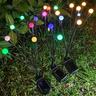 1/2 Stück Solargartenleuchten im Freien Glühwürmchen Starburst schwankende Lichter warmweißes Farbwechsel-RGB-Licht für Hof-Terrassenweg-Dekoration schwankend, wenn Wind weht