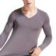 Herren Thermounterwäsche Schlafanzüge Thermo Shirt Einfarbig Basic Modisch Komfort Heim Elasthan Komfort Warm V-Wire Ausschnitt Langarm Winter Herbst Schwarz Königsblau