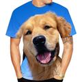 Tier Hund Golden Retriever T-Shirt-Ärmel Anime Grafik T-shirt Für Paar Herren Damen Erwachsene 3D-Druck Casual