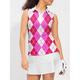 Damen poloshirt Golfkleidung Rosa Grün Ärmellos Sonnenschutz Leichtgewichtig T-Shirt Shirt Damen-Golfkleidung, Kleidung, Outfits, Kleidung