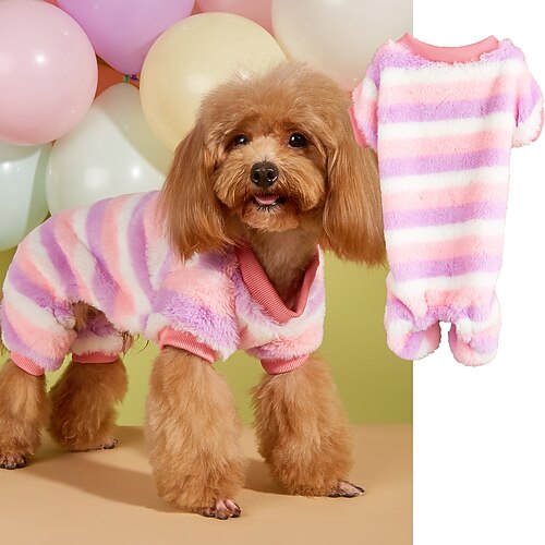 Hund Katze Overall Niedlich Lässig Winter Atmungsaktiv Weich Waschbar Bequem Outdoor Alltagstauglich Hundebekleidung for Bichon Frise Zwergspitz Baby Haustier Papillon Klein Image