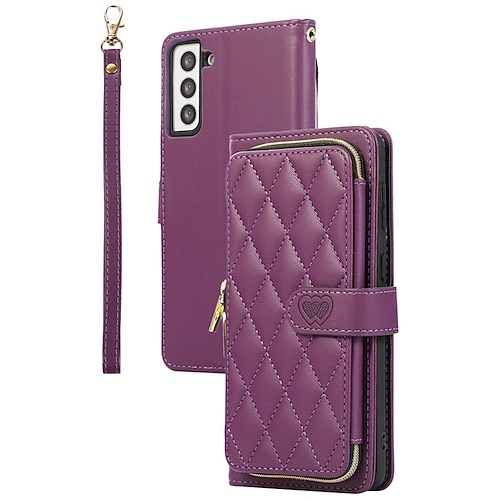 Handy Hülle Handyhüllen Für Samsung Galaxy S25 S24 S23 S22 S21 FE S21 Ultra Plus A54 A53 S20 A32 Handtasche Brieftaschenhülle Reisverschluss Mit Abnehmbarem Schultergurt Mit Handgelenkschlaufe Retro Image