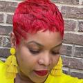 Pixie-Perücken für schwarze Frauen, kurze schwarze Perücke mit gemischten roten Haaren, natürliche Perücke mit Pixie-Schnitt, kurze Frisuren, Perücke für schwarze Frauen, synthetische rote kurze