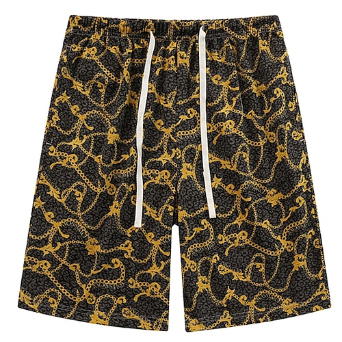 Herren Hausanzug Pyjama-Shorts Tier Grafik-Drucke Brautkleider schlicht Komfort Heim Täglich Bett Baumwolle Atmungsaktiv Weich Elastische Taille Sommer Frühling Wasserblau Schwarz Image
