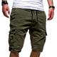 Herren Cargo Shorts Kurze Hosen Kordelzug Multi Pocket Feste Farbe Draussen Knielänge Täglich Wochenende Baumwollmischung Strassenmode Brautkleider schlicht Schwarz Weiß Unelastisch