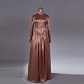 Viktorianisch Ballkleid 1910er Jahre Bodenlang Lange Länge Kleid Partykostüm Abschlussballkleid Übergröße Herzogin Übergrössen Einfarbig Ballkleid Rundhals Schulterfrei Kostüm Damen Maskerade