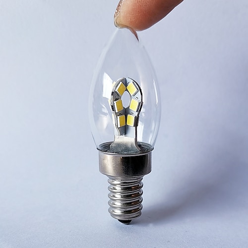2W LED-Kerzenlichter 230 lm E12 C35 24 LED-Perlen SMD 2835 Warmweiß Weiß Image