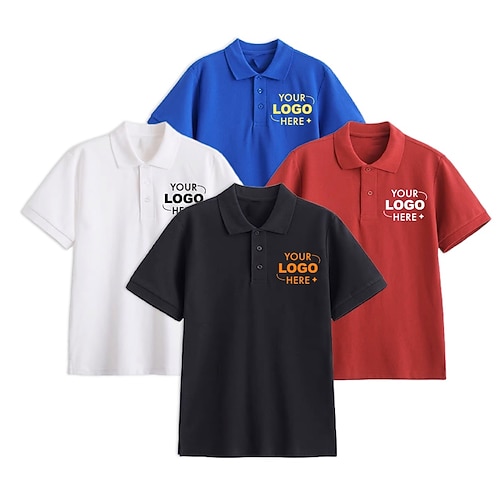 Herren-Poloshirt mit grafischem Revers, Poloshirt mit Knöpfen, Poloshirt, Poloshirt aus Baumwolle, Tier-Dinosaurier-Grafikdrucke, Turndown, Kastanienbraun, individueller Druck, Schwarz, Weiß, Gelb,